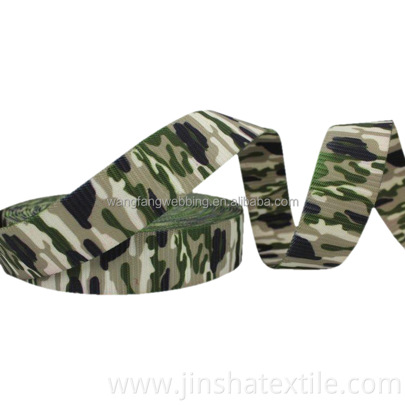 Camouflage nylon Webbing Factory Outlet BagsHeat custom printed nylon Webbing Tactical Belt Military Webbing Luggage Belt
